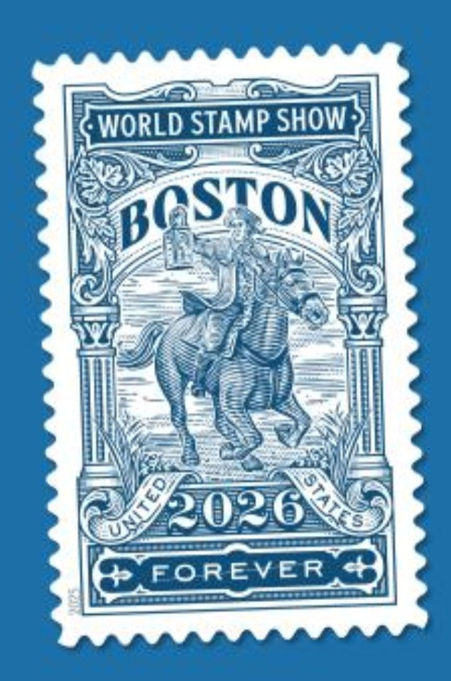 2026 Boston World Stamp Show Forever USA Stamp Booklet, Boston, Multicolor