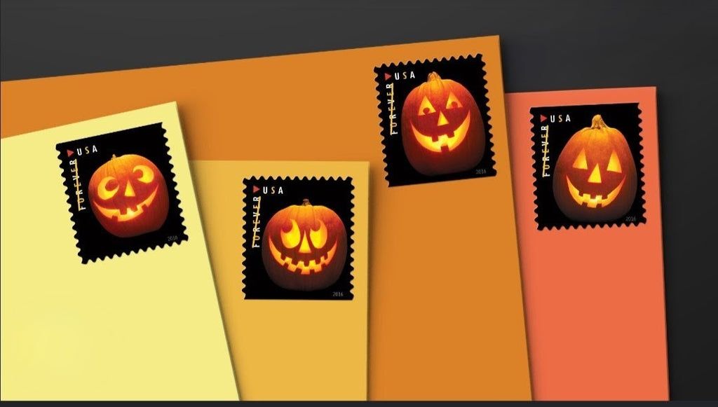 2016 Jack-o'-Lantern Forever USA Stamp Booklet, Pumpkin, Multicolor