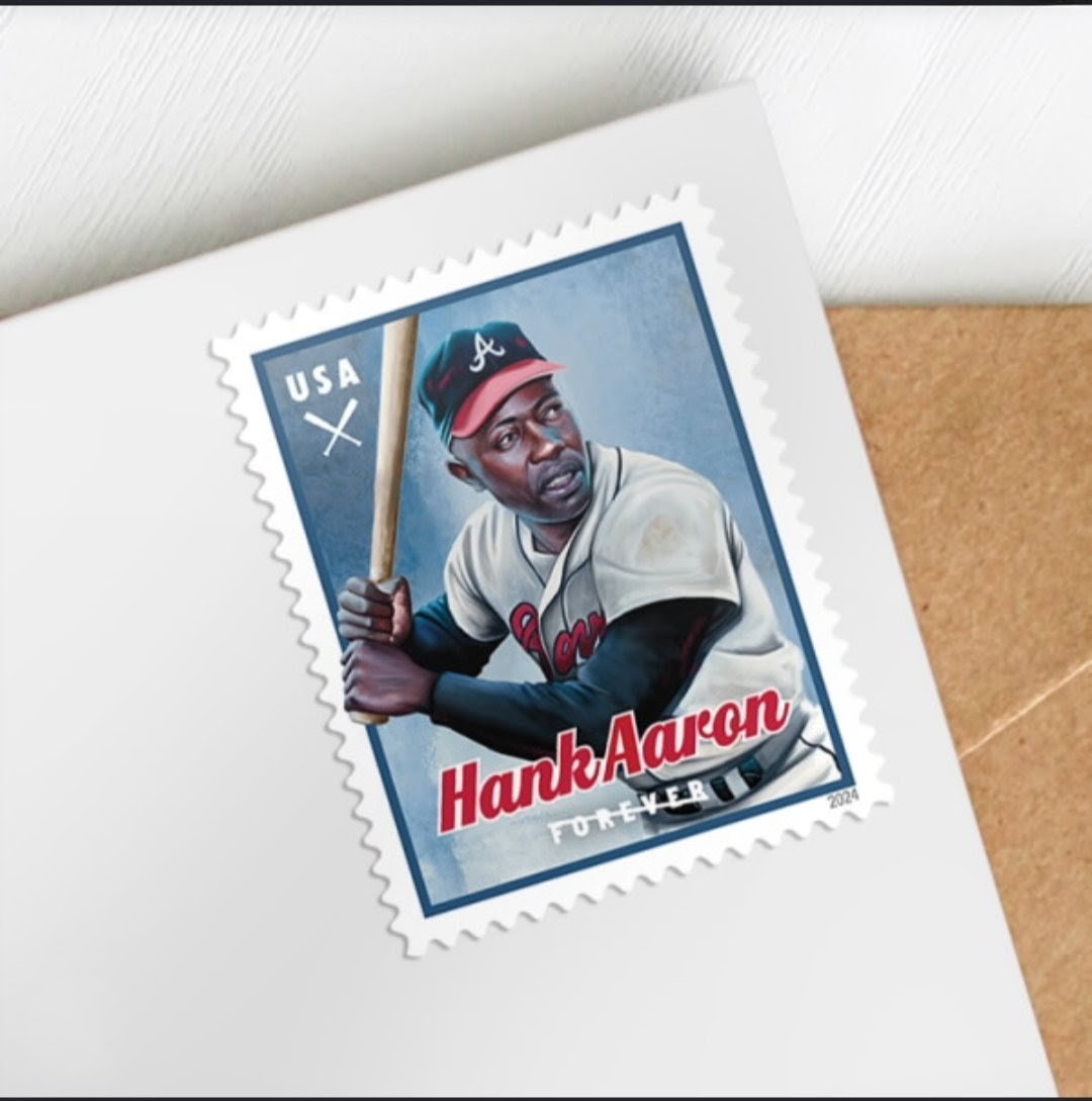 2024 Hank Aaron Forever USA Stamp Sheet Of 20, Multicolor