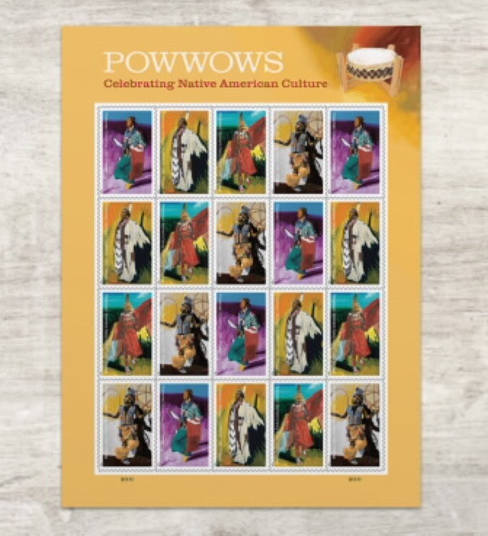 2025 Powwow Forever USA Stamp Sheet Of 20, Multicolor