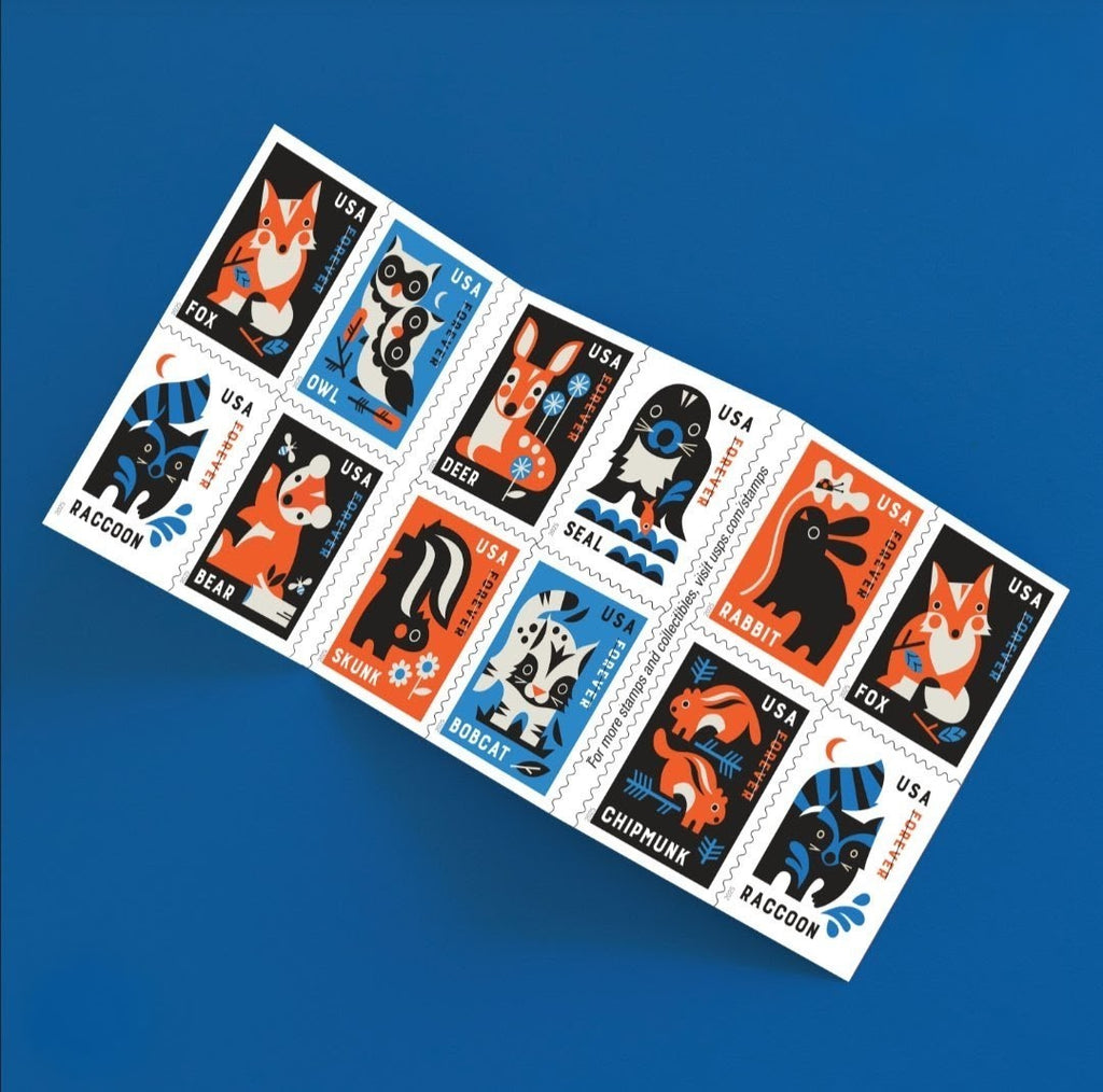 USPS 2025 Baby Wild Animals Forever Stamps Booklet of 20, Wildlife