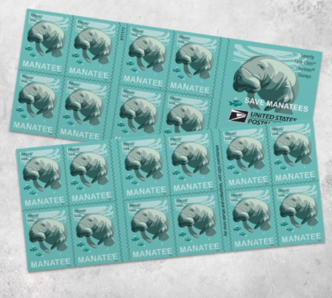 2024 Save The Manatee Forever USA Stamp Booklet Of 20, Multicolor