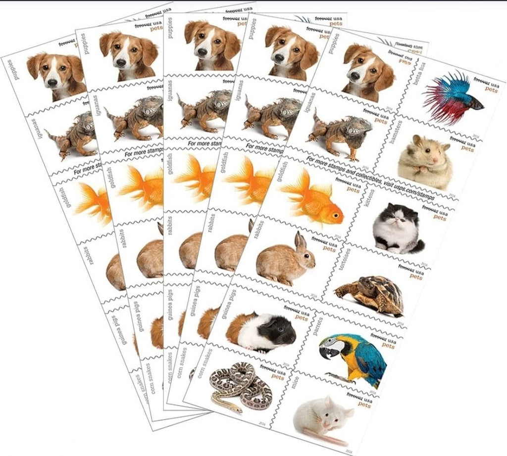 2016 PETS Forever USA Stamp Booklet Of 20, Multicolor