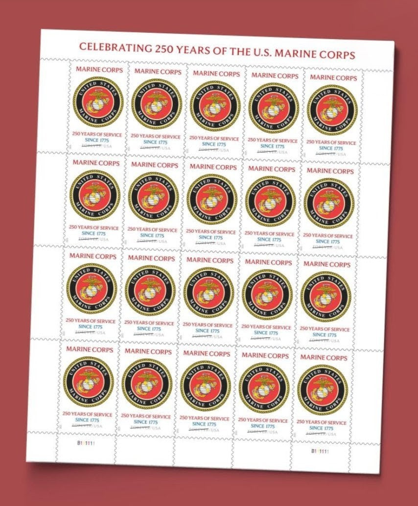 250 Years Of Marine Corps Forever USA Stamp Sheet Of 20, Multicolor, 2026