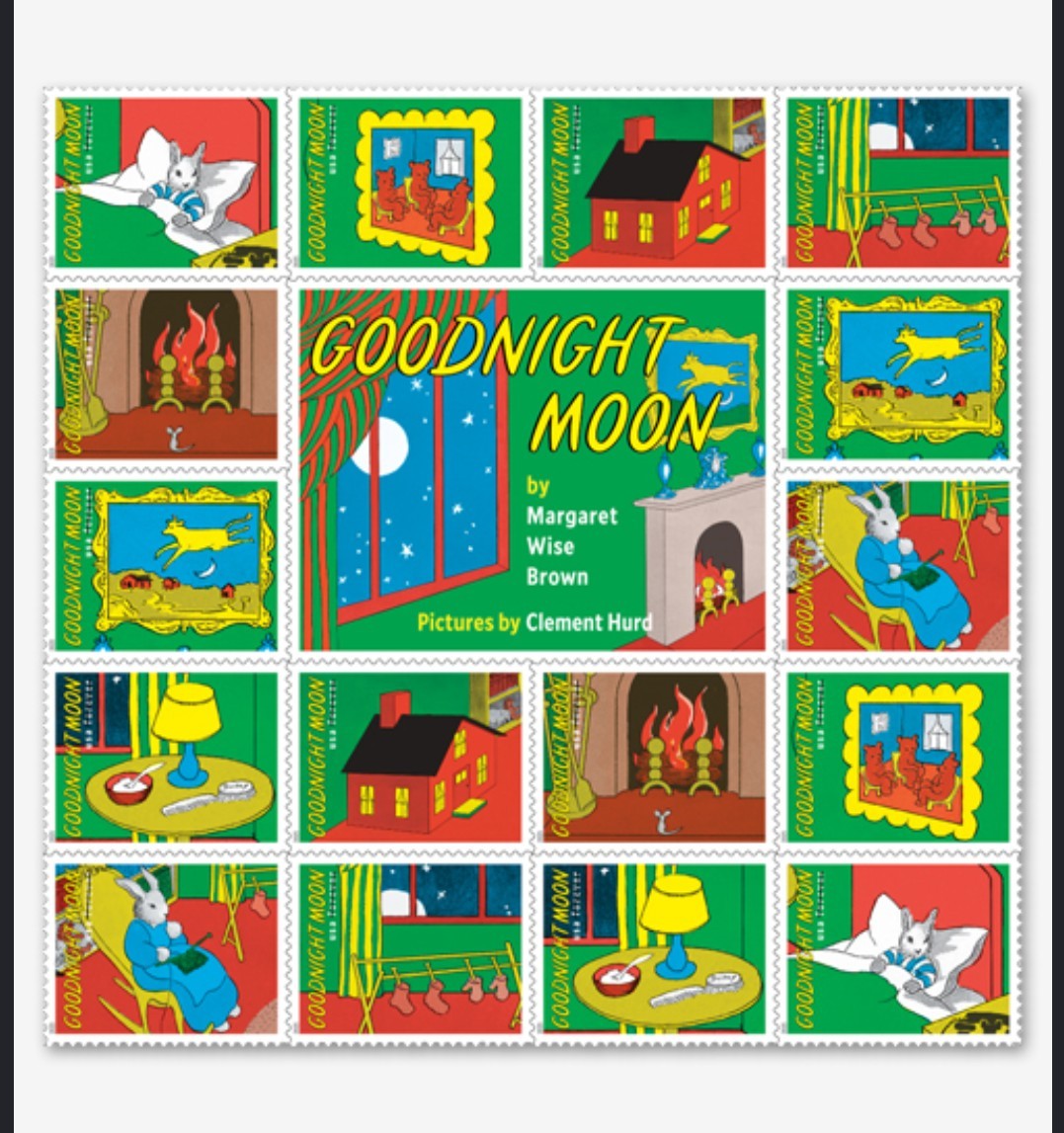 2025 Goodnight Moon Forever USA Stamp Sheet Of 16, Multicolor