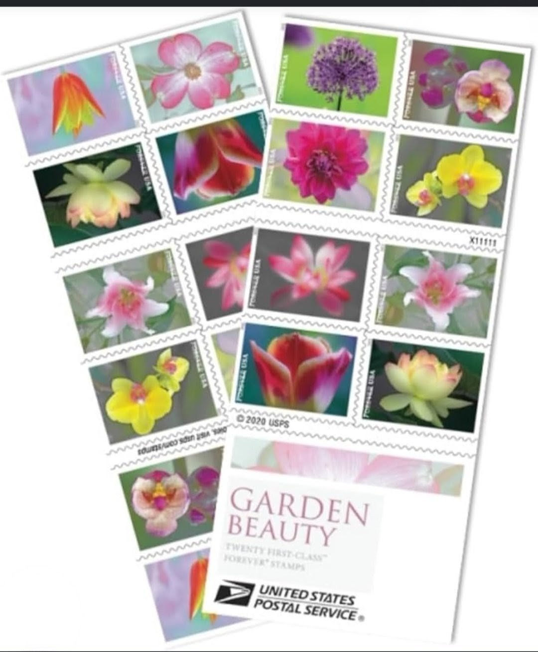 2021 Garden Beauty Forever USA Stamp Booklet, Flowers, Multicolor