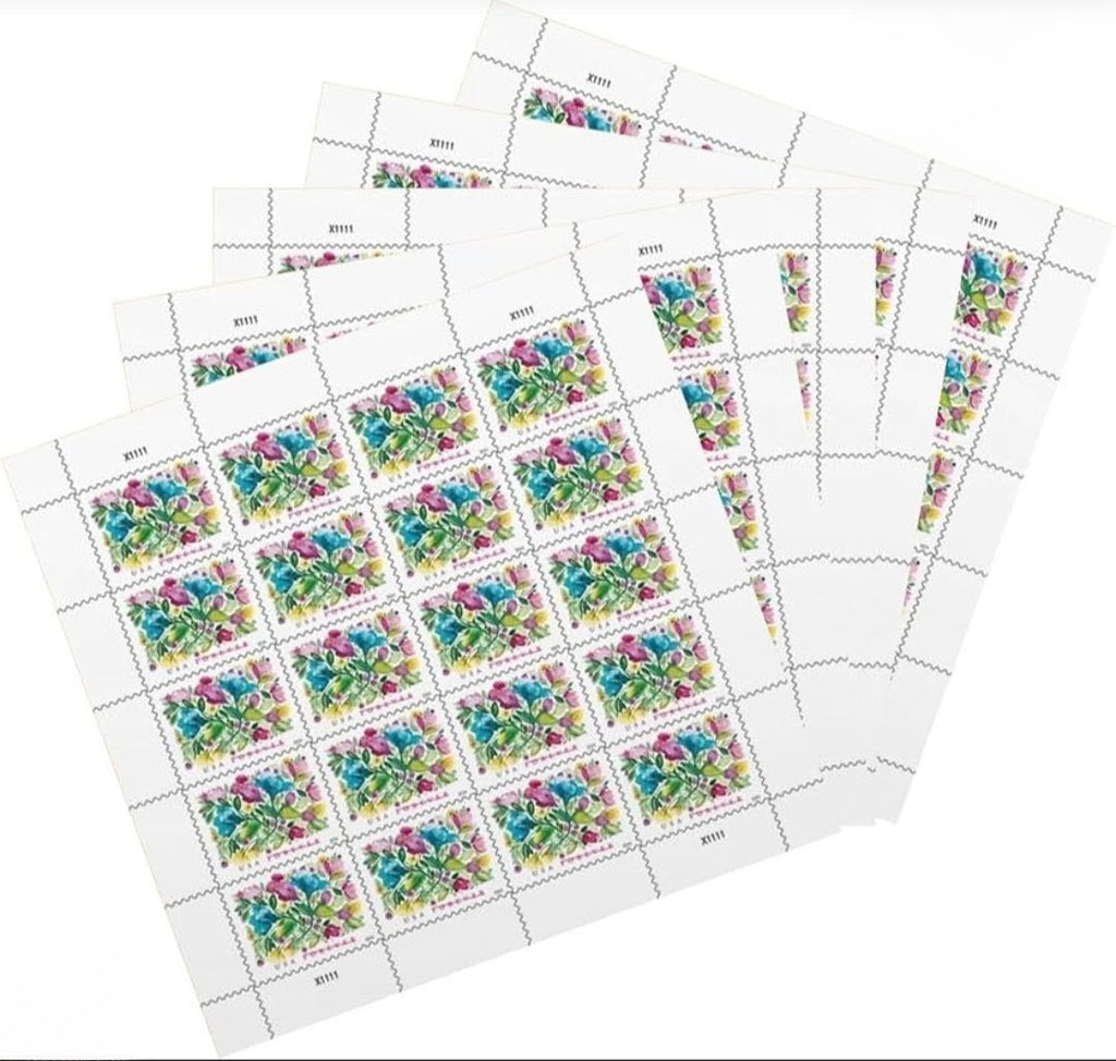 2024 Celebration Of Blooms Forever USA Stamp Sheet Of 20, Multicolor