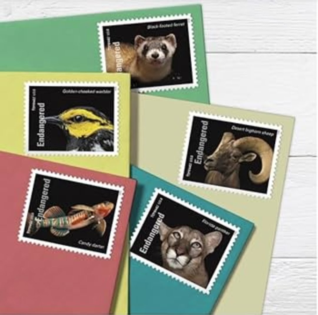 2023 Endangered Species Forever USA Stamp Sheet Of 20, Multicolor