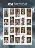 USPS 2021 Star Wars Droids Stamps Sheet of 20, Space