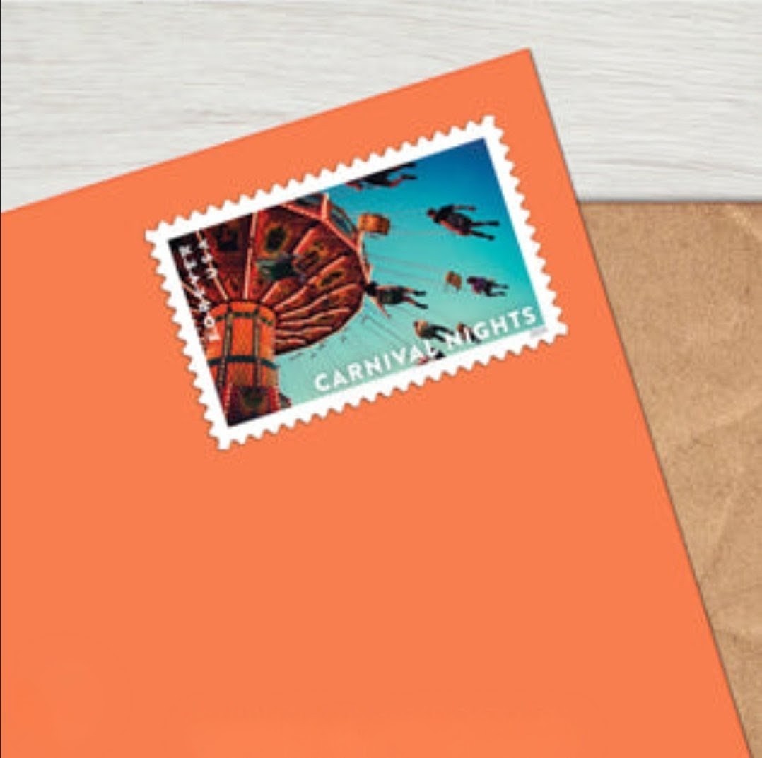 USPS 2024 Carnival Nights Forever Stamps Sheet of 20, Party, Fun