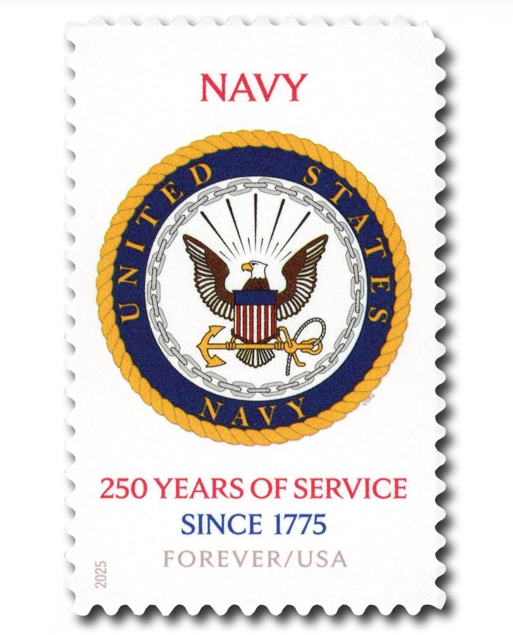 250 Years Of Navy Forever USA Stamp Sheet Of 20, Multicolor, 2026