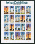 USPS 2013 New England Coastal Lighthouses Forever Stamps Sheet of 20