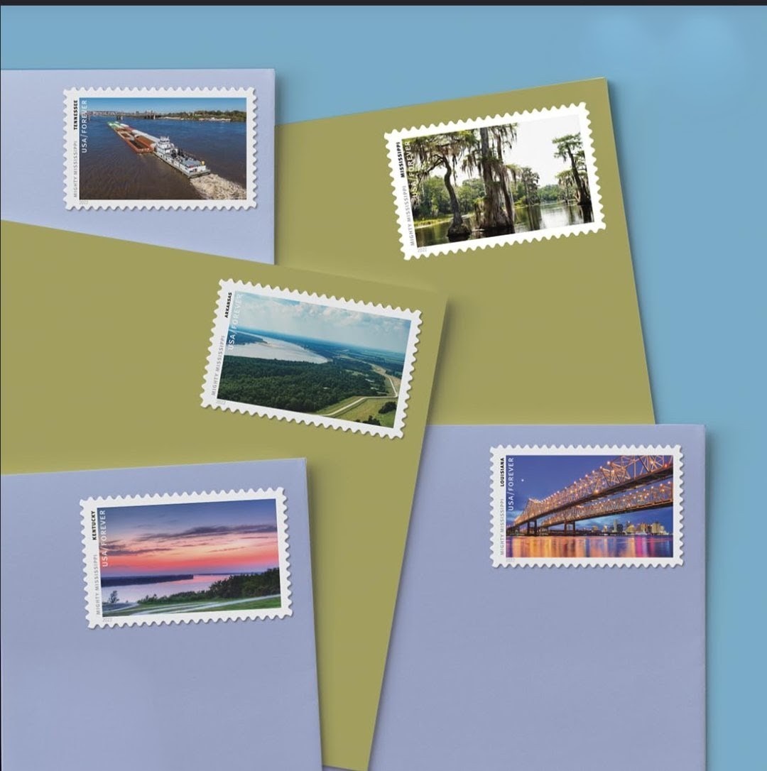 2022 Mighty Mississippi Forever Stamps Sheet of 10 Nature, City