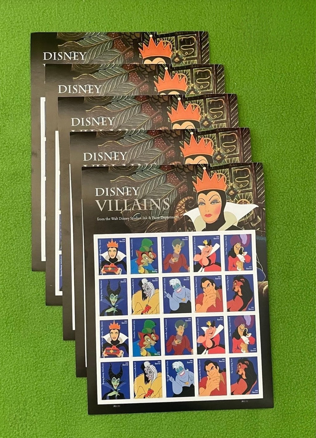 2017 Disney Villans Forever USA Stamp Sheet Of 20, Multicolor