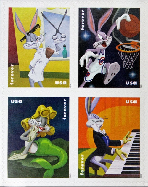 2020 Bugs Bunny Forever USA Stamp Sheet Of 20, Multicolor