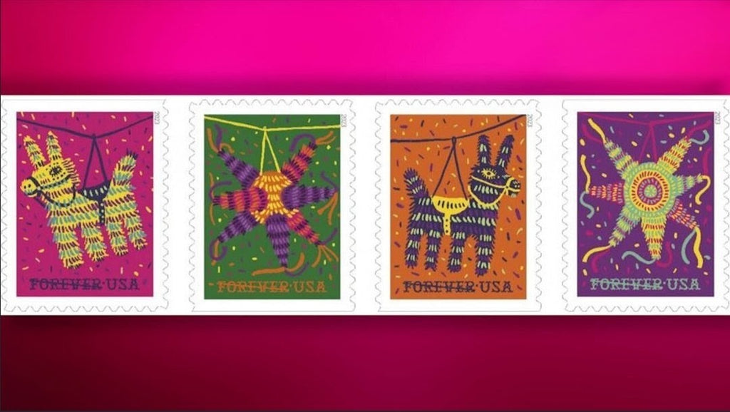 USPS 2023 Pinatas Forever Stamps Booklet of 20, Party
