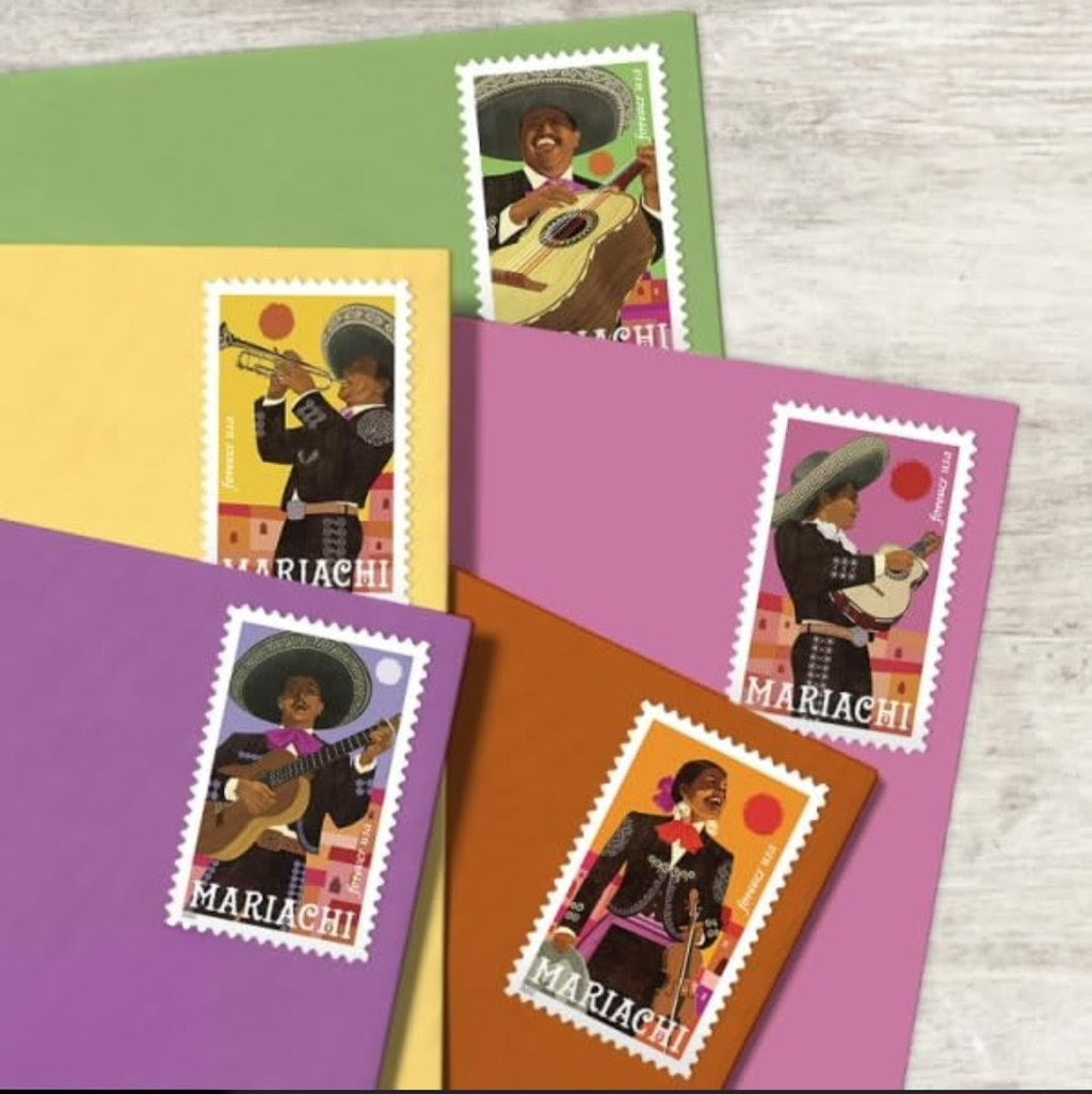 2022 Mariachi Forever USA Stamp Sheet Of 20, Multicolor