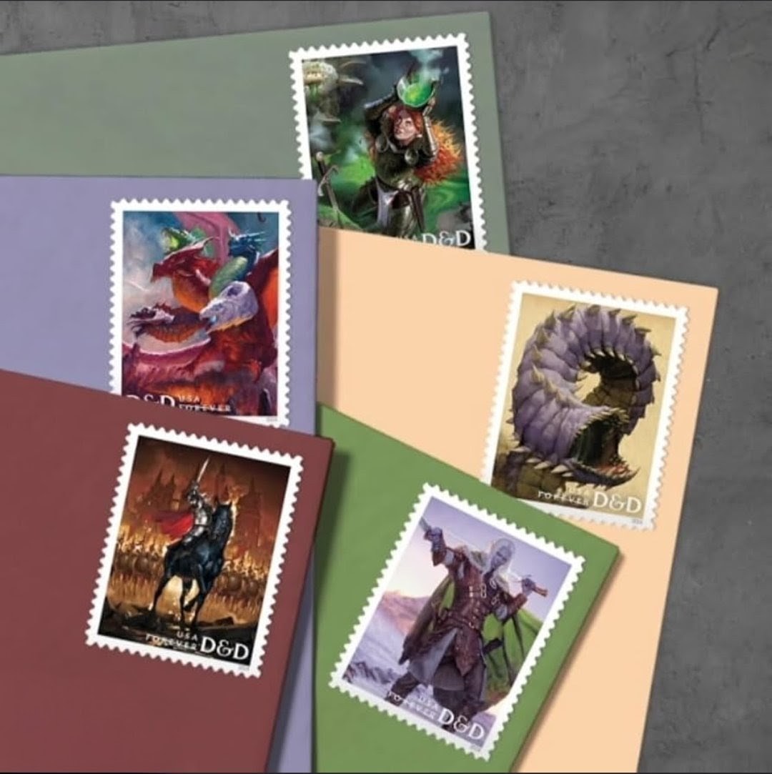 USPS 2024 Dungeons & Dragons Stamps Sheet of 20, Fantasy