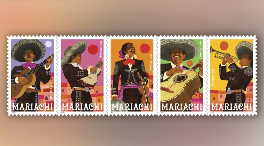 2022 Mariachi Forever USA Stamp Sheet Of 20, Multicolor