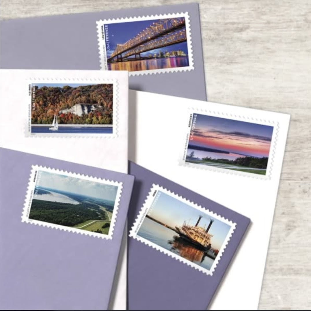 2022 Mighty Mississippi Forever Stamps Sheet of 10 Nature, City
