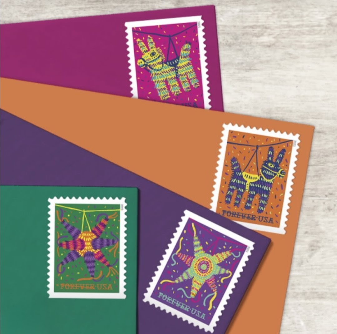 USPS 2023 Pinatas Forever Stamps Booklet of 20, Party