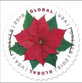 2018 Global Poinsetta, Global Forever USA Stamp Sheet, Flowers, Multicolor