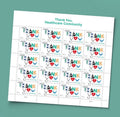 2024 Thank You Healthcare Forever USA Stamp Sheet Of 20, Multicolor
