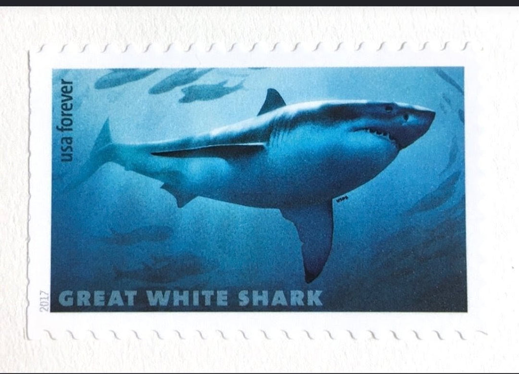 USPS 2017 SHARKS Stamps Sheet of 20, Ocean