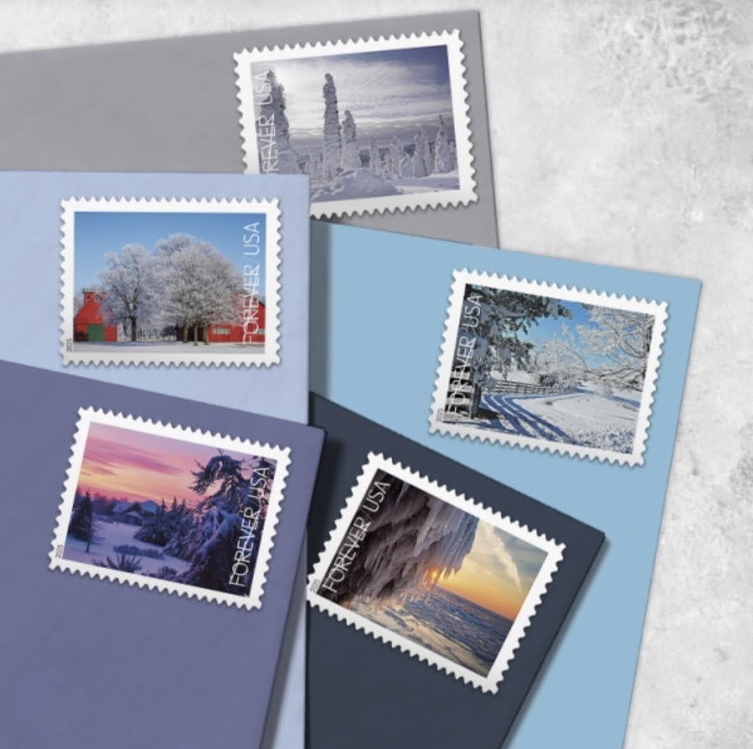 USPS 2025 Winter Landscapes Forever Stamps Booklet of 20, Seasonal