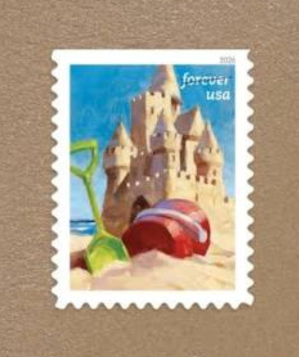 USPS 2026 A Day At The Beach Stamps Booklet of 20, Ocean, Collectible