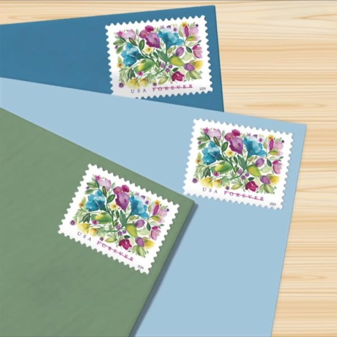 2024 Celebration Of Blooms Forever USA Stamp Sheet Of 20, Multicolor