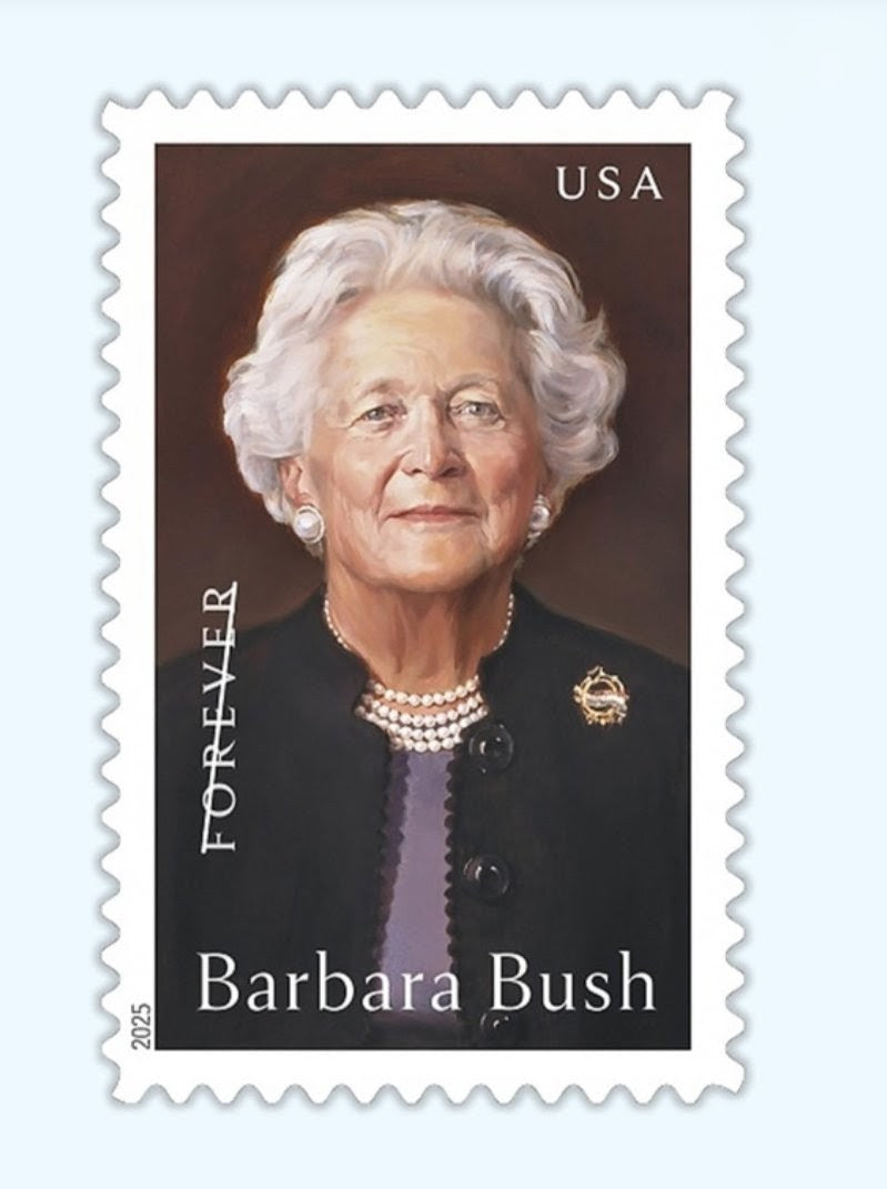 2025 Barbara Bush Forever USA Stamp Sheet Of 20, Multicolor