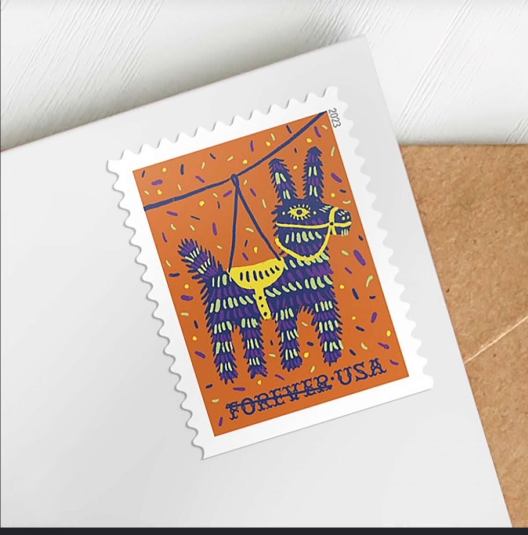 USPS 2023 Pinatas Forever Stamps Booklet of 20, Party