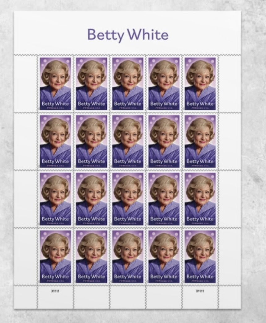 2025 Betty White Forever USA Stamp Sheet Of 20, Multicolor