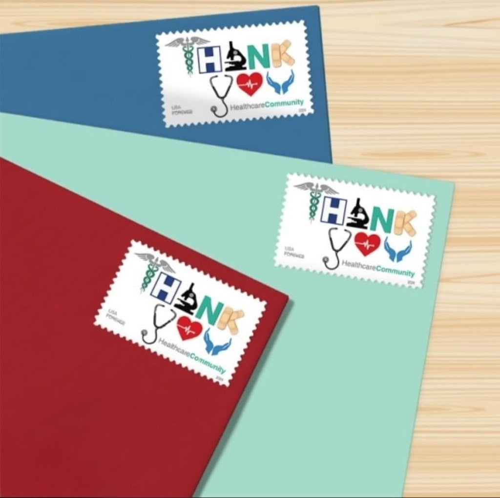 2024 Thank You Healthcare Forever USA Stamp Sheet Of 20, Multicolor
