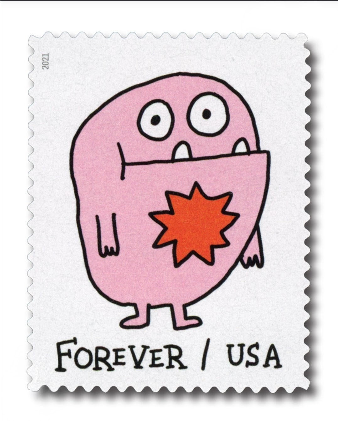 USPS 2021 Message Monsters Forever Stamps Sheet of 20, Cartoon