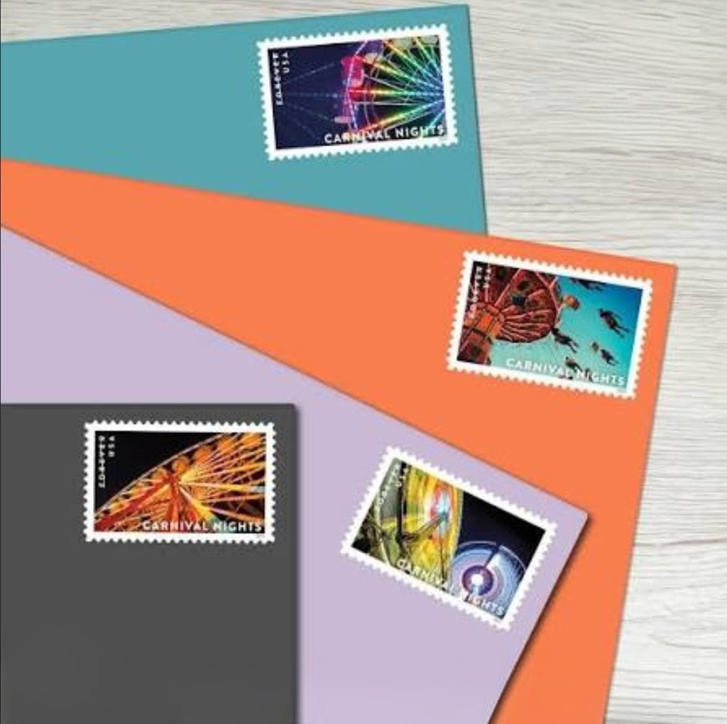 USPS 2024 Carnival Nights Forever Stamps Sheet of 20, Party, Fun