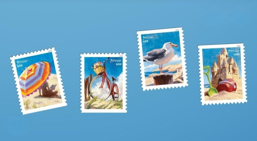 USPS 2026 A Day At The Beach Stamps Booklet of 20, Ocean, Collectible
