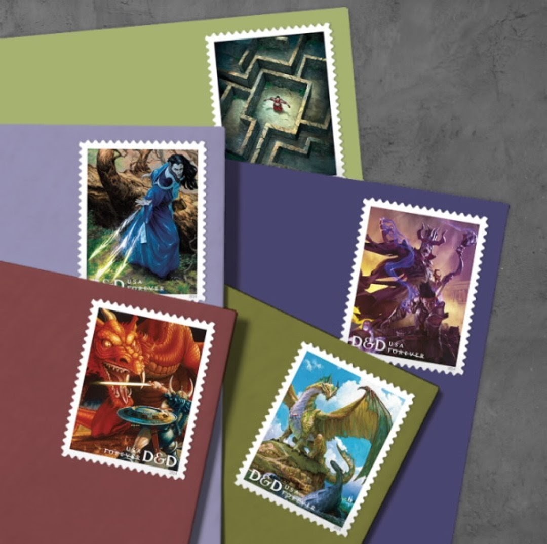 USPS 2024 Dungeons & Dragons Stamps Sheet of 20, Fantasy