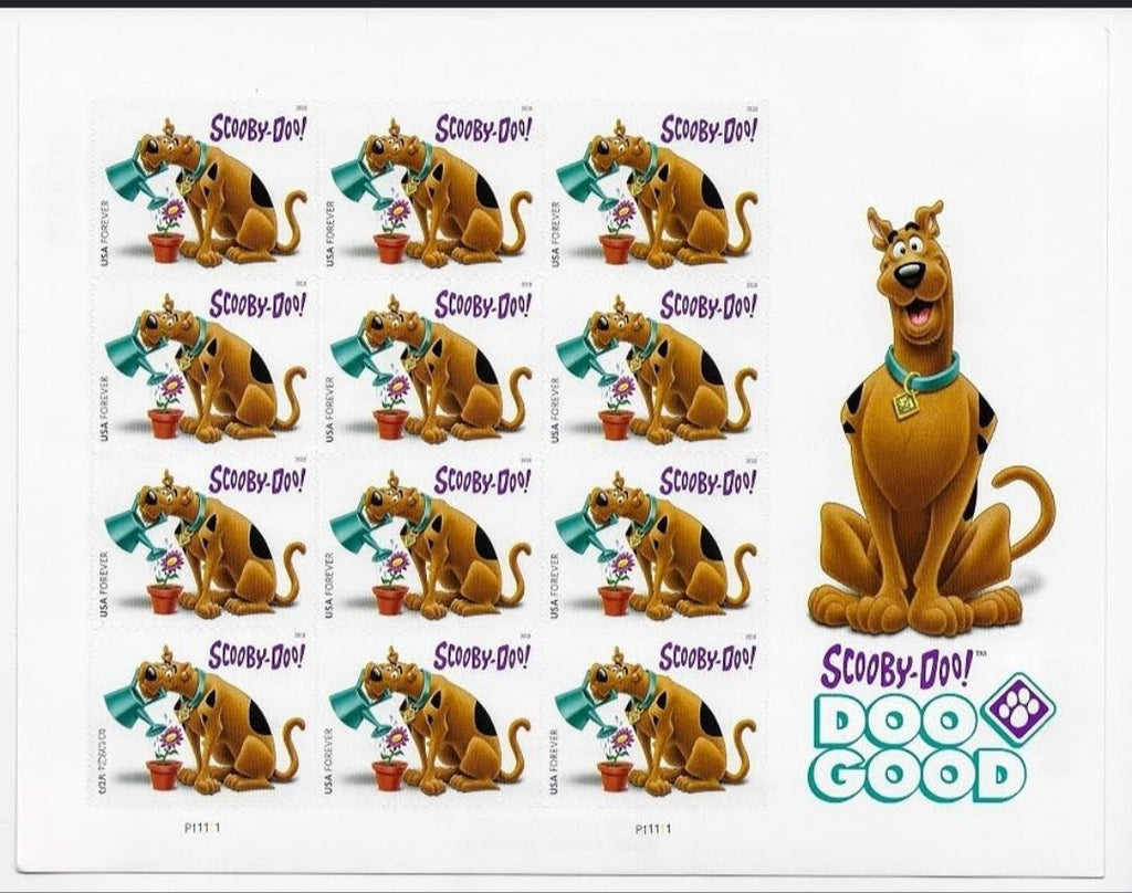 2018 Scooby-Doo Forever USA Stamp Sheet Of 16, Multicolor