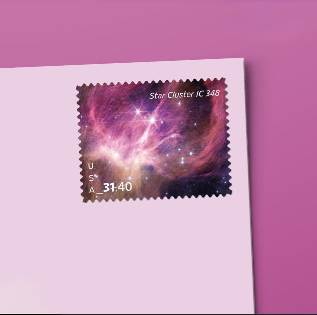 Star Cluster IC348 $31.40 USA Stamp Sheet Of 4, Multicolor