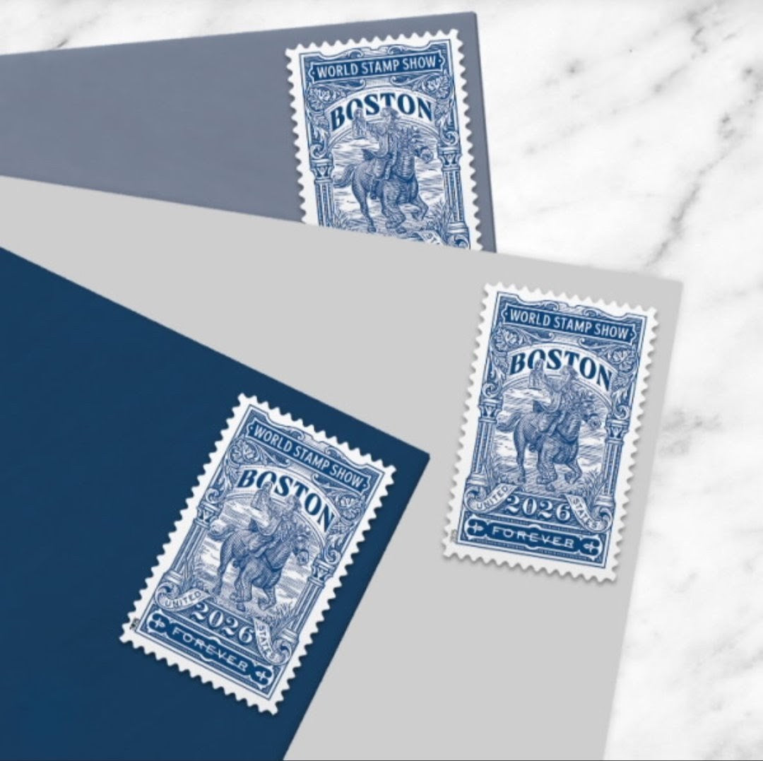 2026 Boston World Stamp Show Forever USA Stamp Booklet, Boston, Multicolor