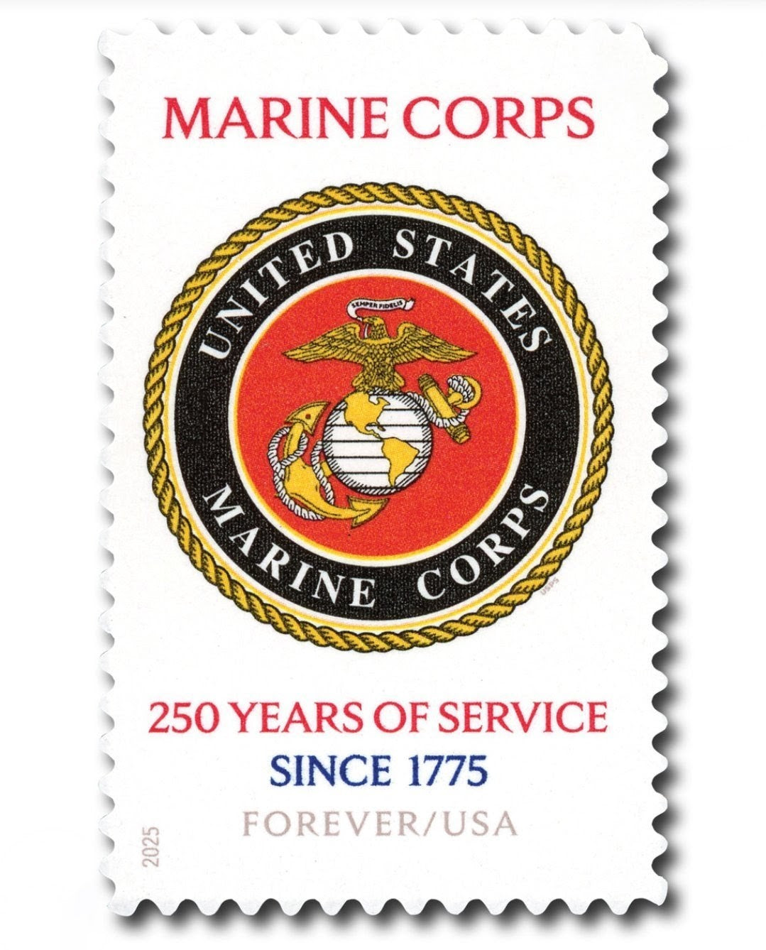 250 Years Of Marine Corps Forever USA Stamp Sheet Of 20, Multicolor, 2026