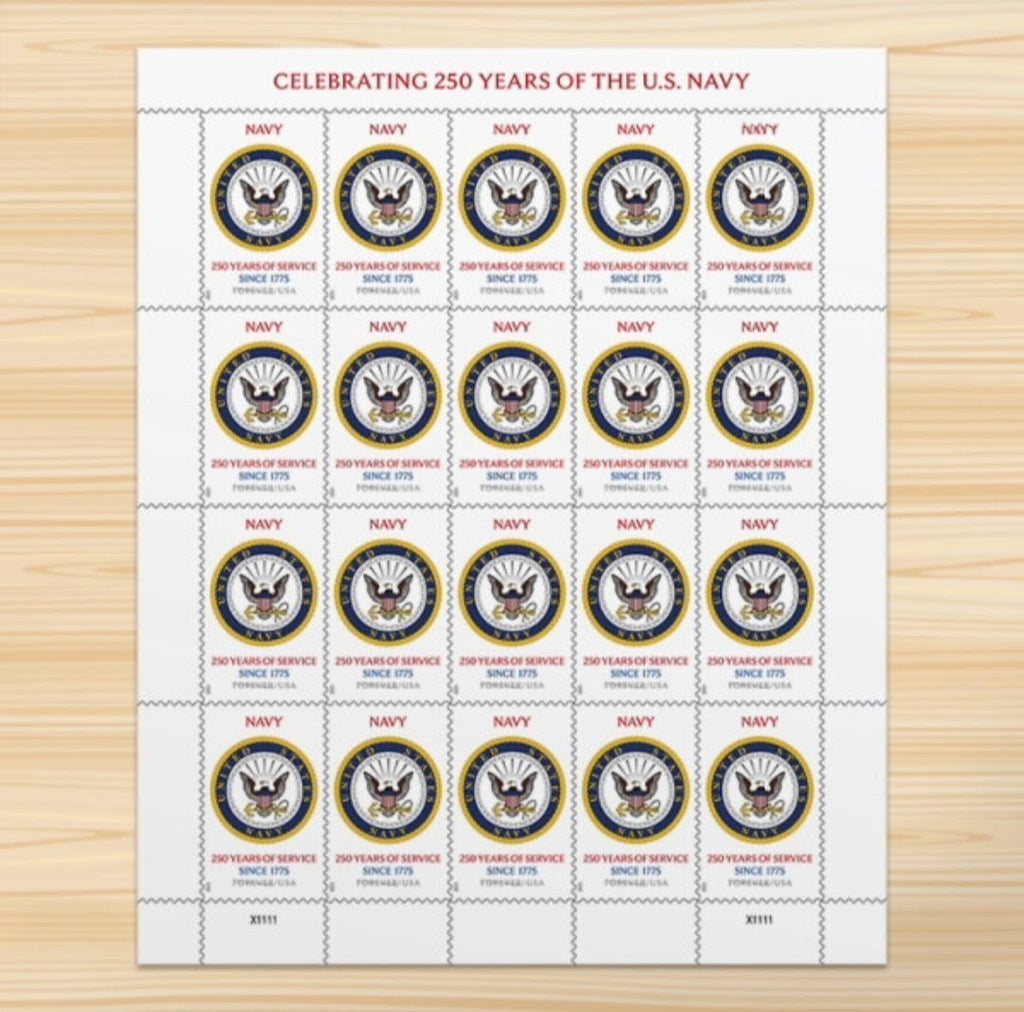 250 Years Of Navy Forever USA Stamp Sheet Of 20, Multicolor, 2026