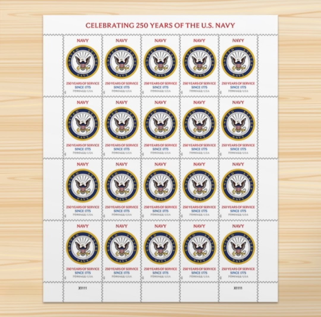250 Years Of Navy Forever USA Stamp Sheet Of 20, Multicolor, 2026
