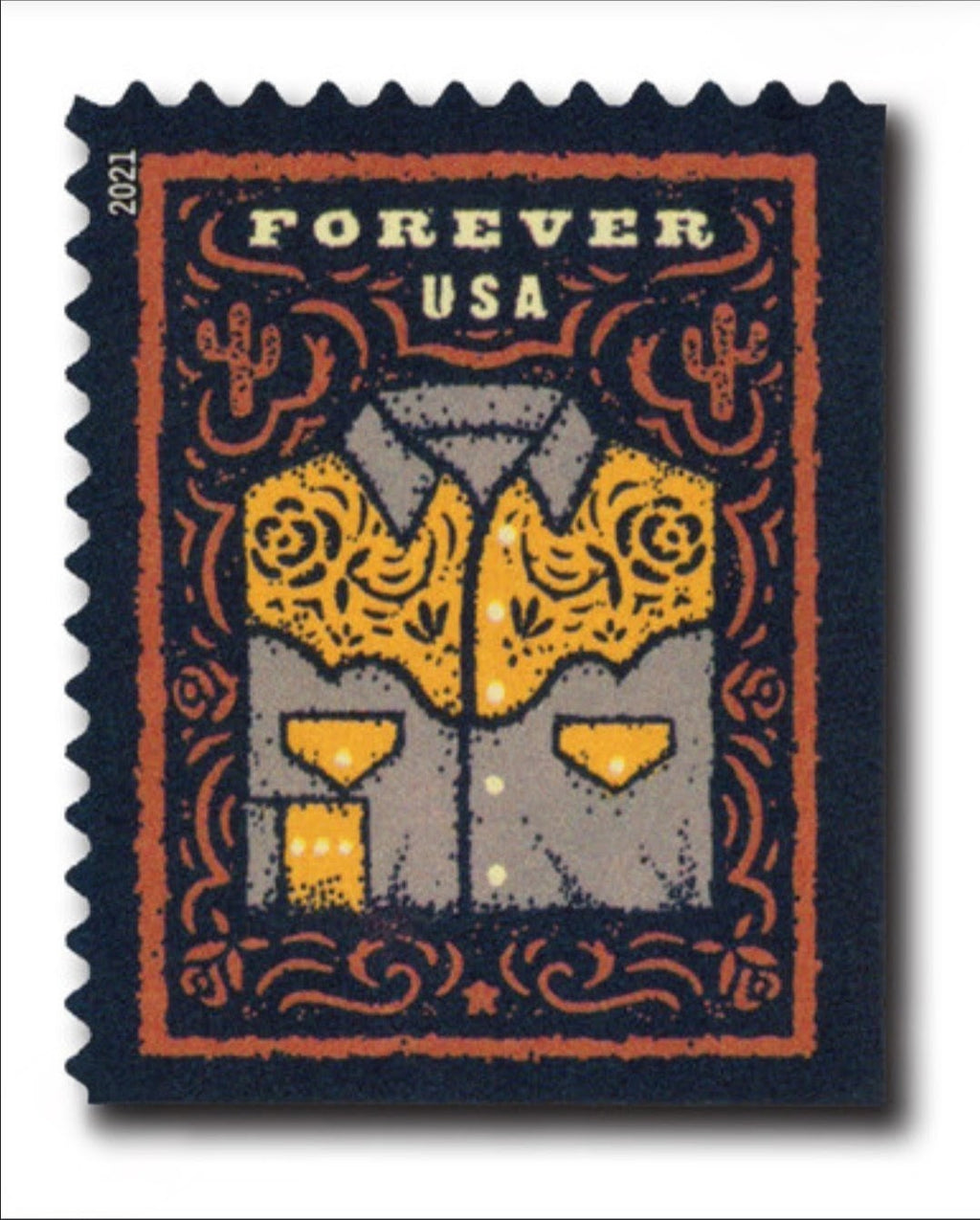 USPS 2021 Western Wear Forever Stamps Booklet of 20, West