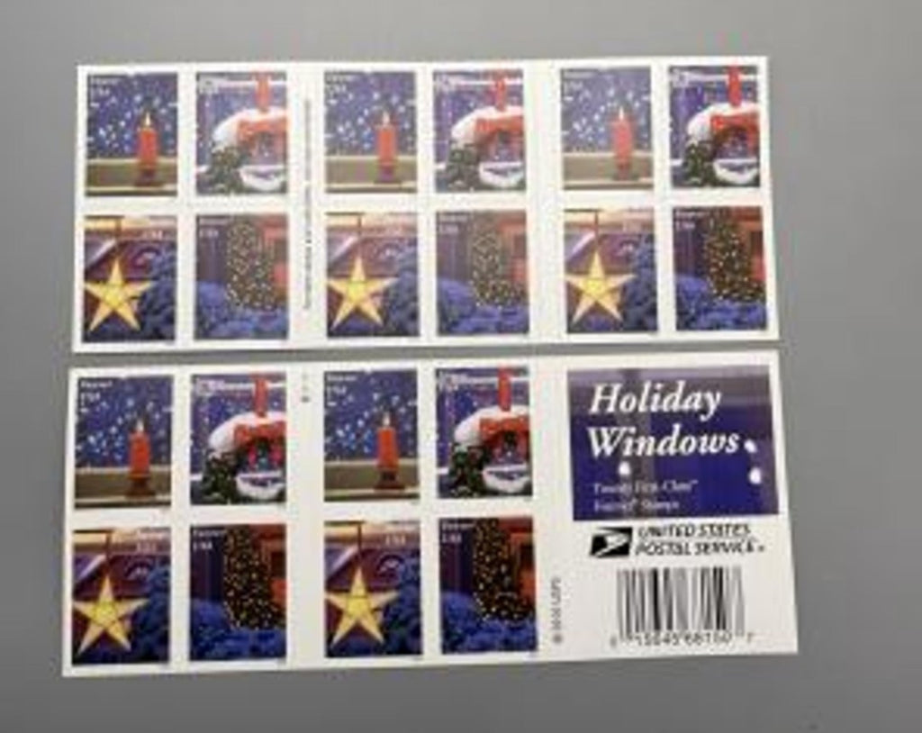 USPS 2016 Holiday Windows Forever Stamps Booklet of 20, Winter