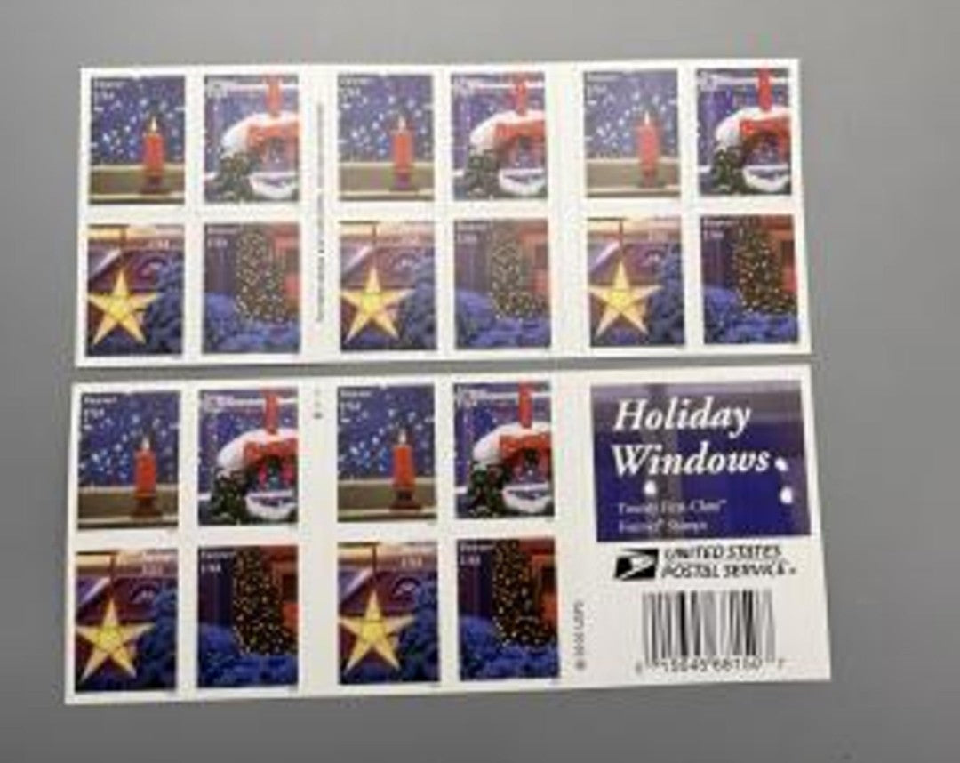 USPS 2016 Holiday Windows Forever Stamps Booklet of 20, Winter