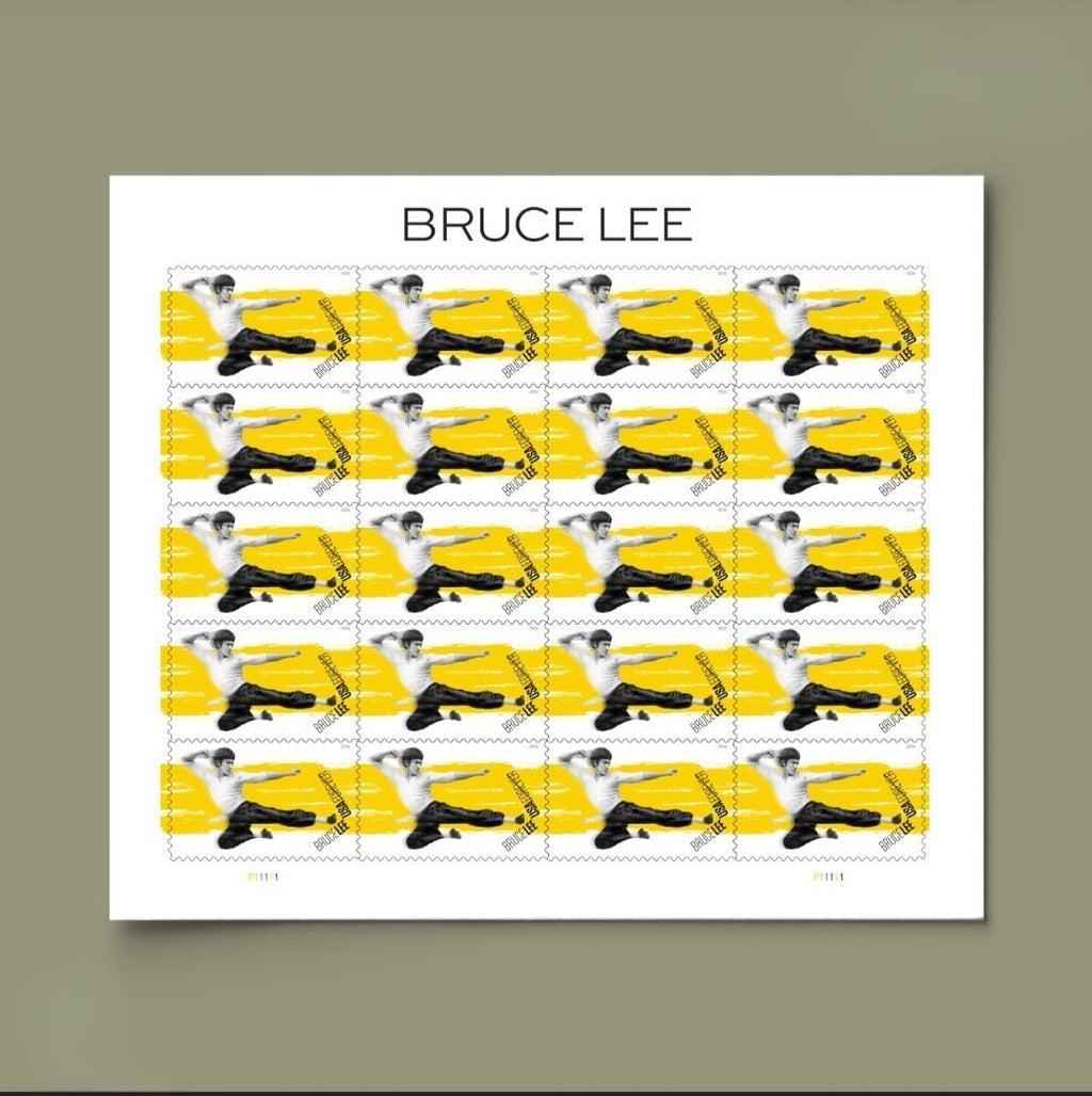 2026 Bruce Lee Forever USA Stamp Sheet Of 20, Multicolor