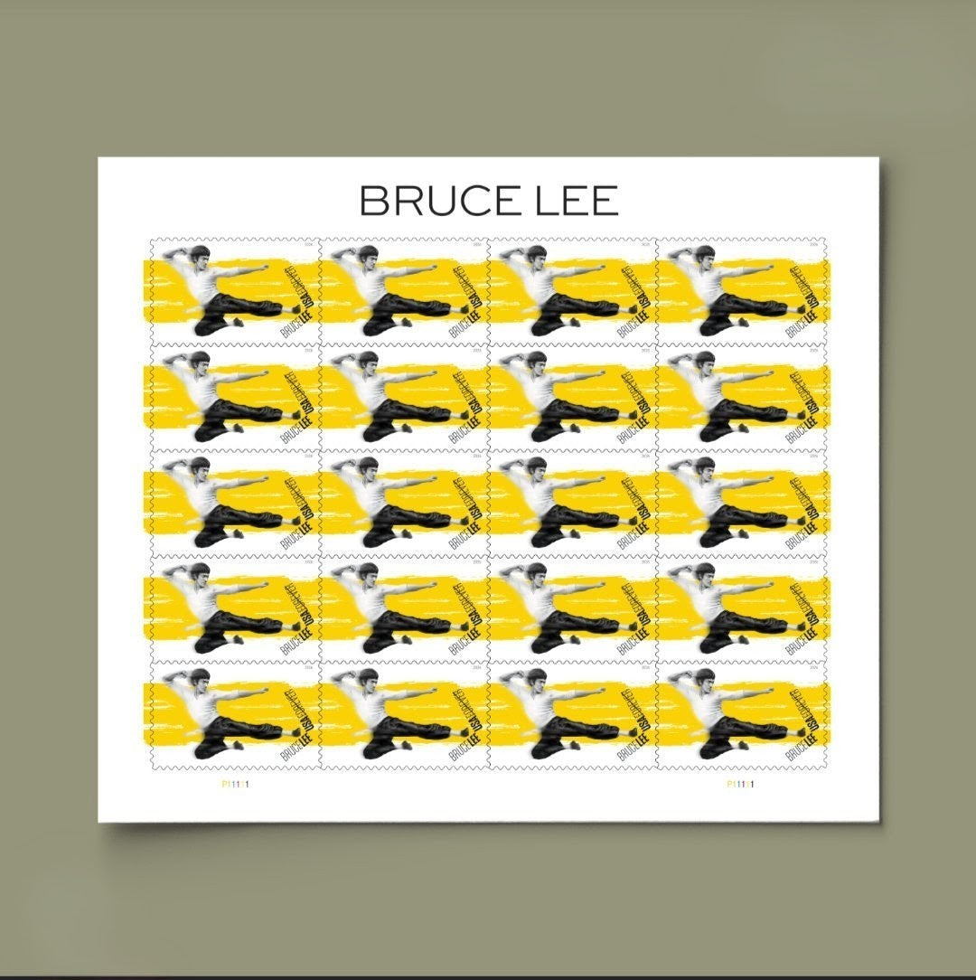 2026 Bruce Lee Forever USA Stamp Sheet Of 20, Multicolor